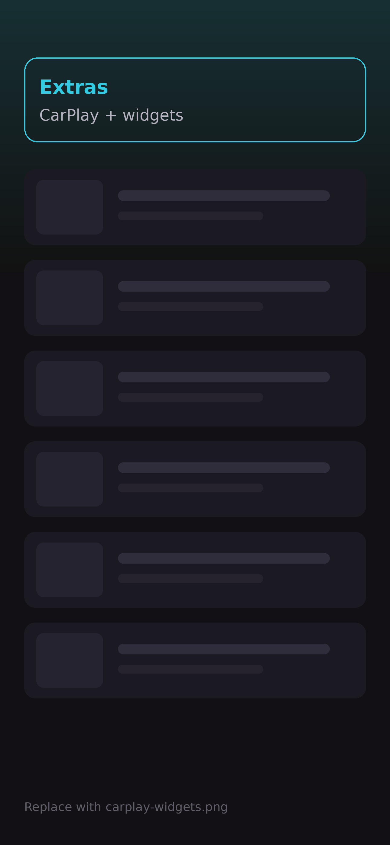 CarPlay and widgets
